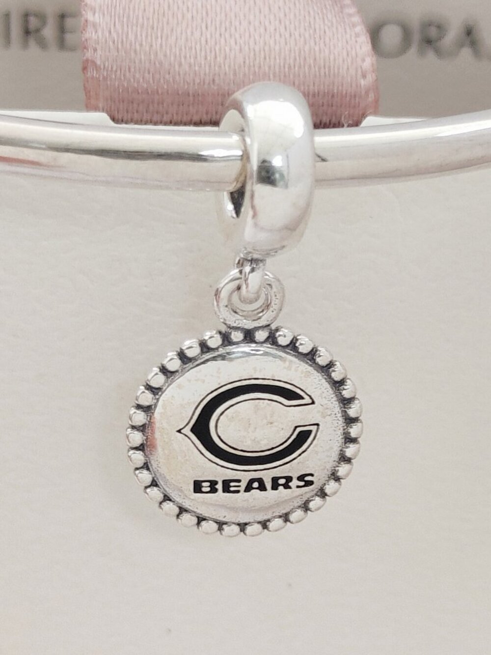 Pandora MLB Football Chicago Bears Sports Dangle Charm S925 Silver with box